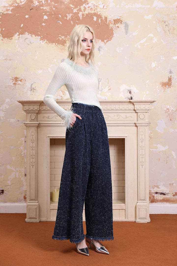 Snowflake Denim Trousers