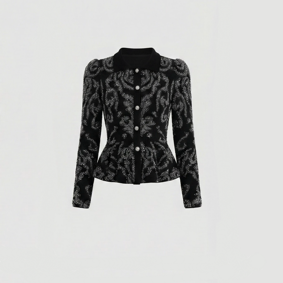 Velvet Sculpted Waist Blouse – Elegant & Versatile