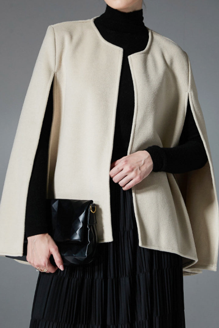 Minimalist Double-Faced Chic Cape
