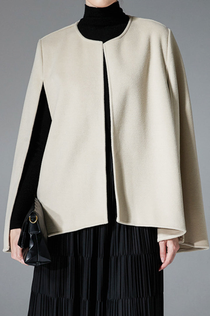 Minimalist Double-Faced Chic Cape