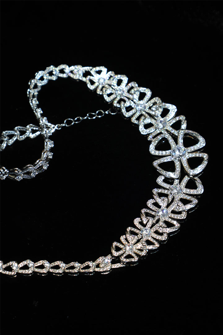 Starlit Clover Weave Necklace