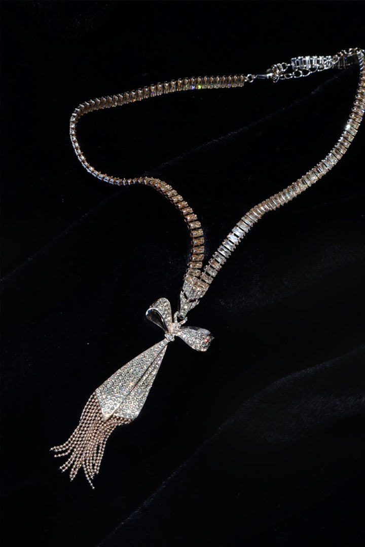 Gilded Butterfly Tassel Necklace