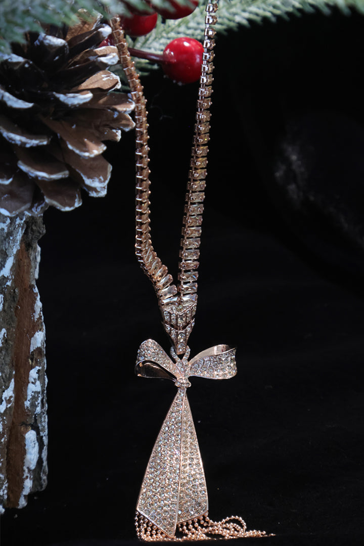 Gilded Butterfly Tassel Necklace