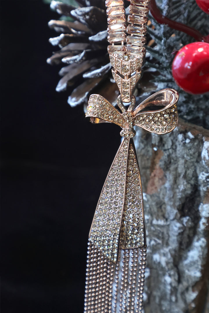 Gilded Butterfly Tassel Necklace