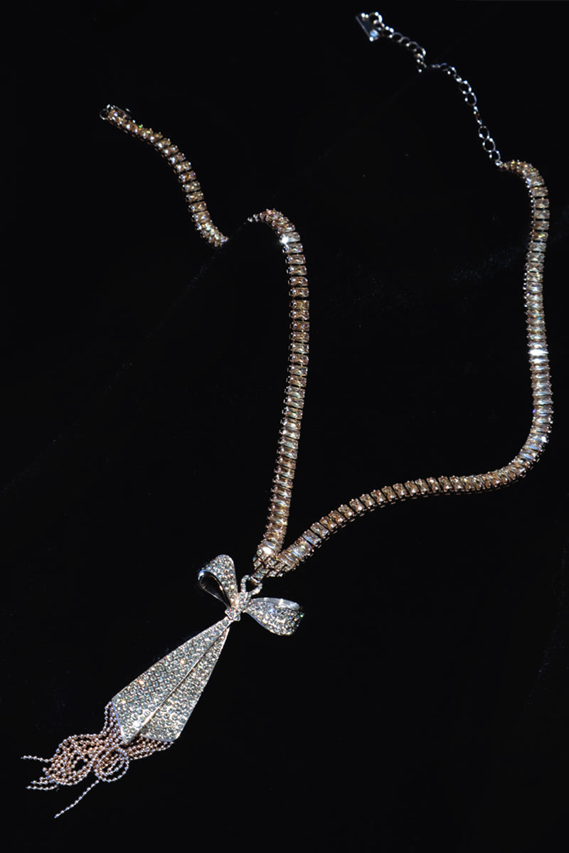 Gilded Butterfly Tassel Necklace