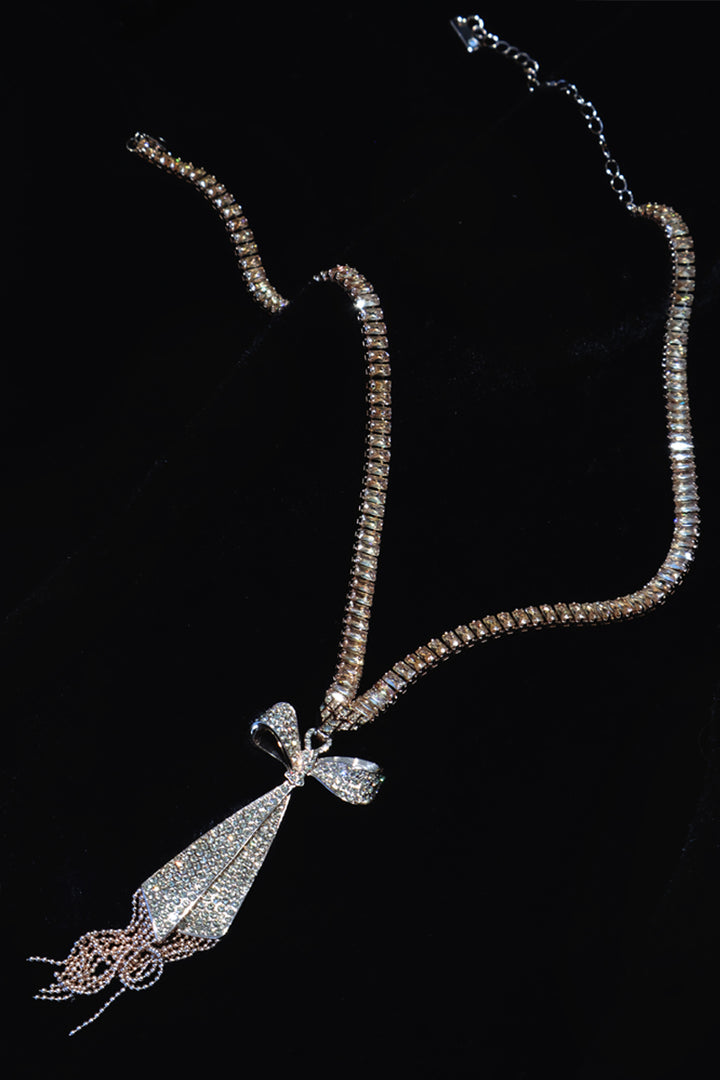 Gilded Butterfly Tassel Necklace