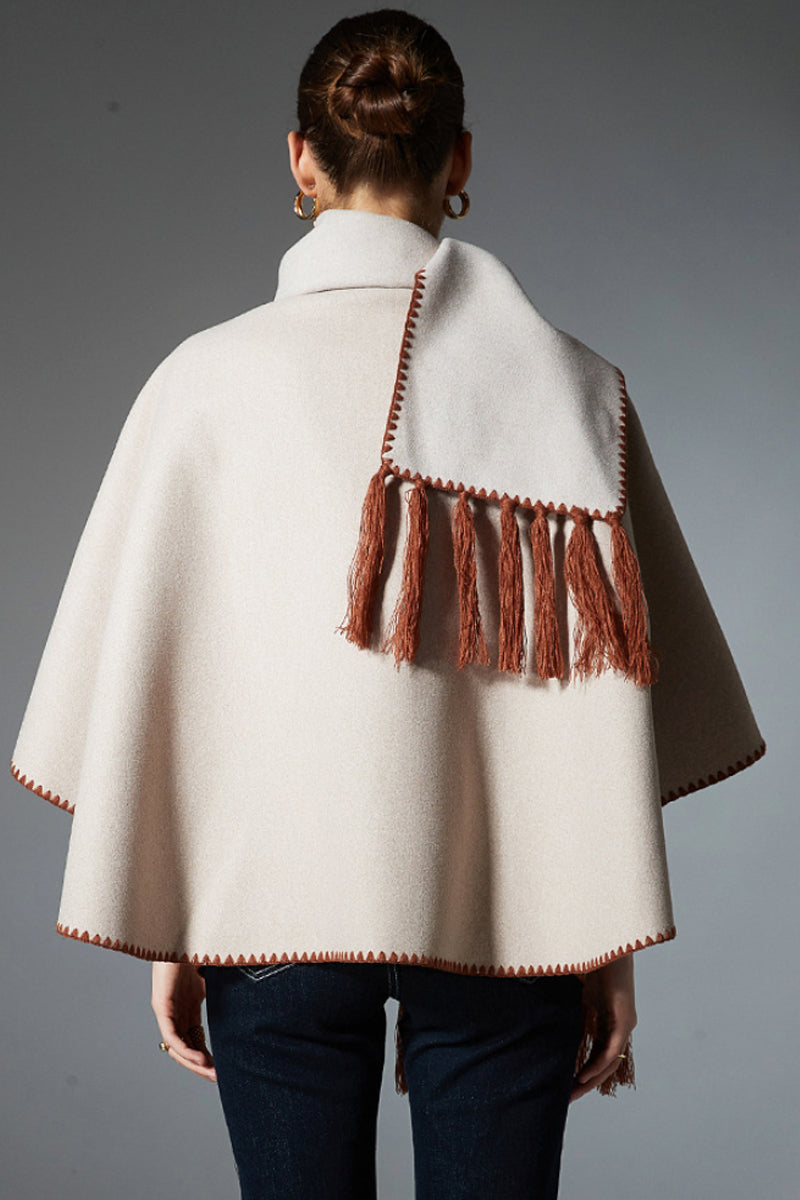 Soft Fringe Wrap Cape
