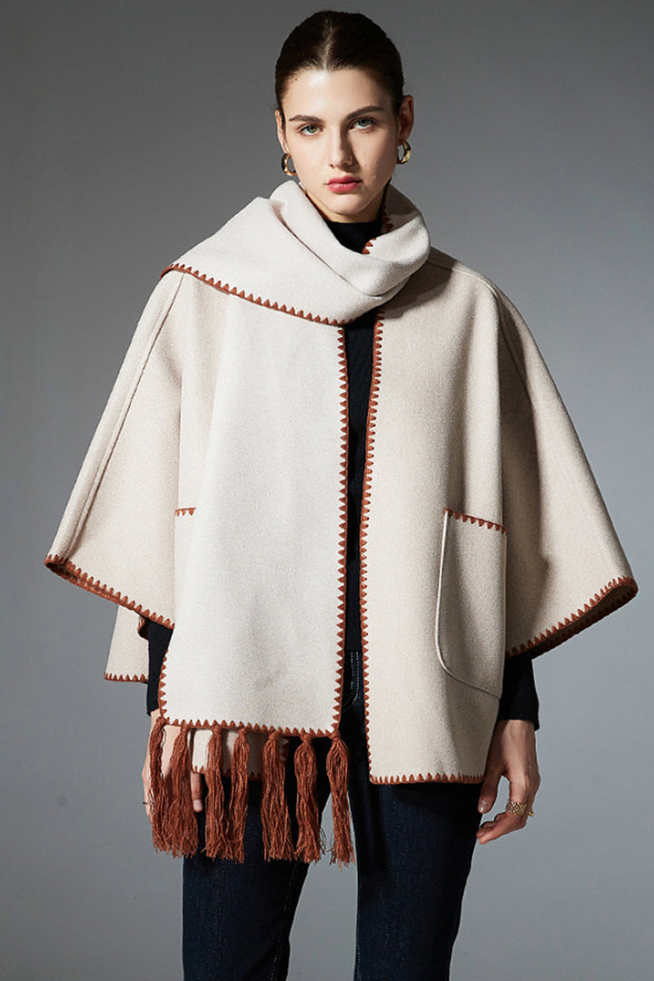 Soft Fringe Wrap Cape
