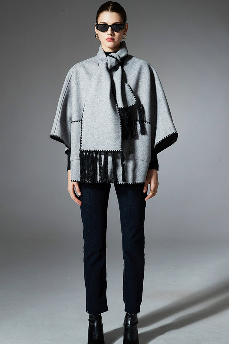 Soft Fringe Wrap Cape