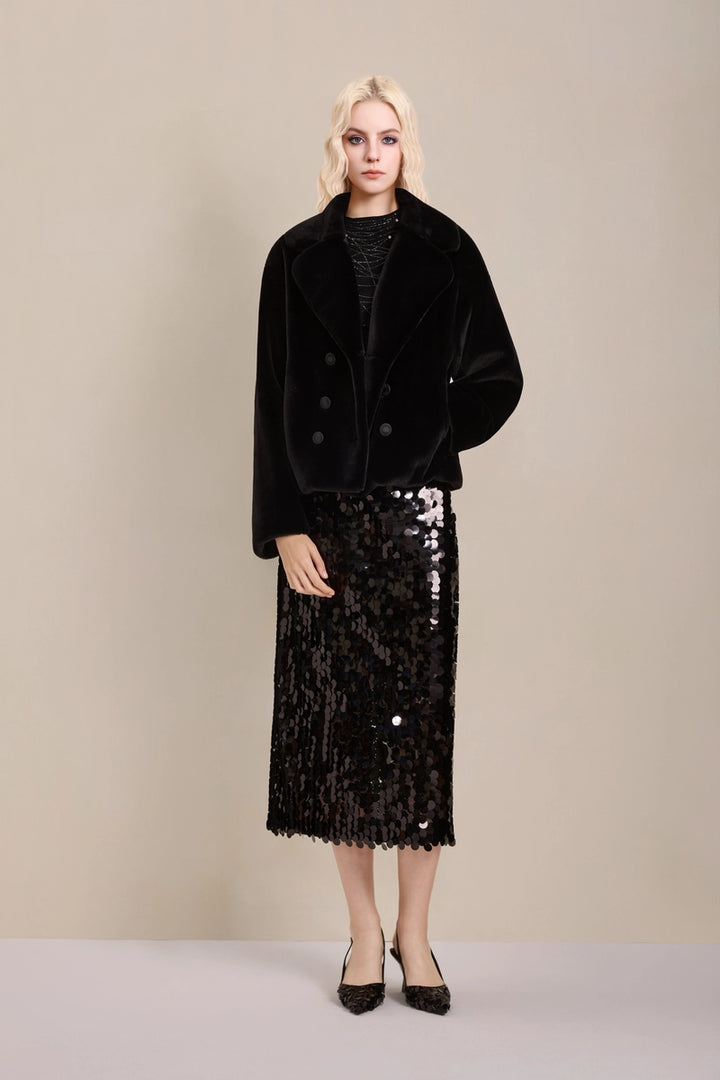 Women's Faux Fur Coat – Elegant Winter Outerwear | Solelegia