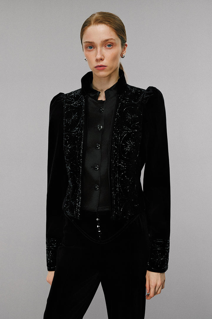 Embellished Velvet Jacket