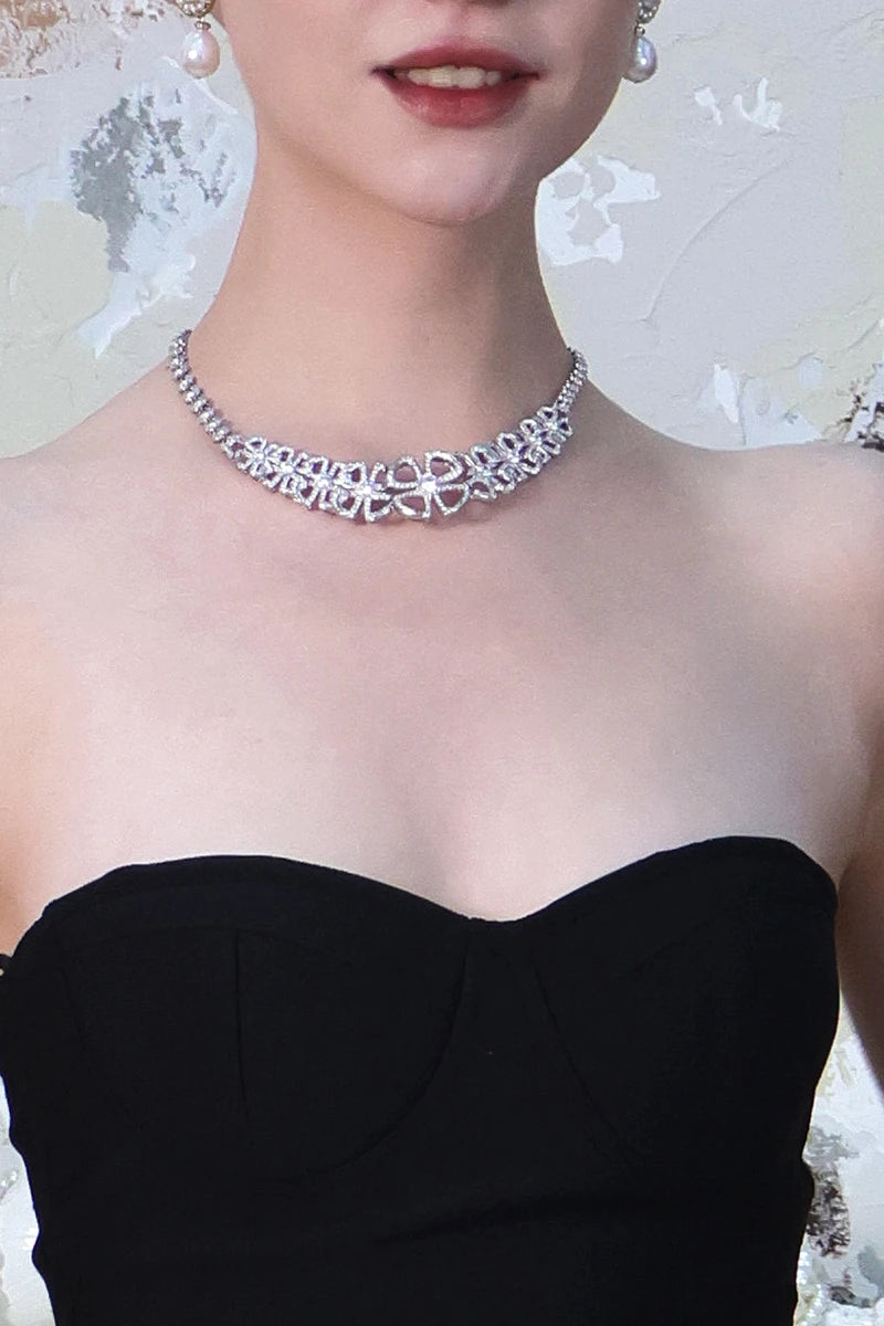 Starlit Clover Weave Necklace