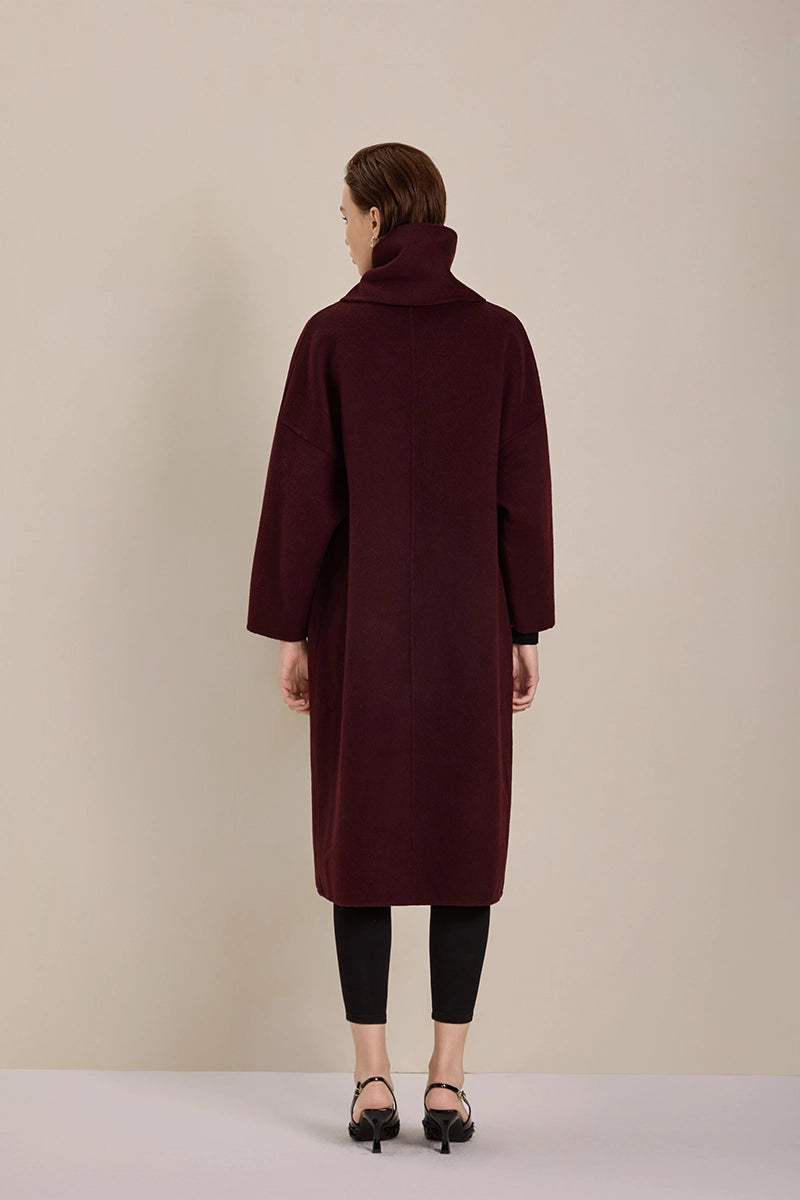 Back view of Solelegia Wool & Cashmere Coat
