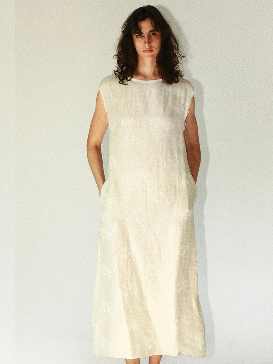 Solelegia linen eco dress front view