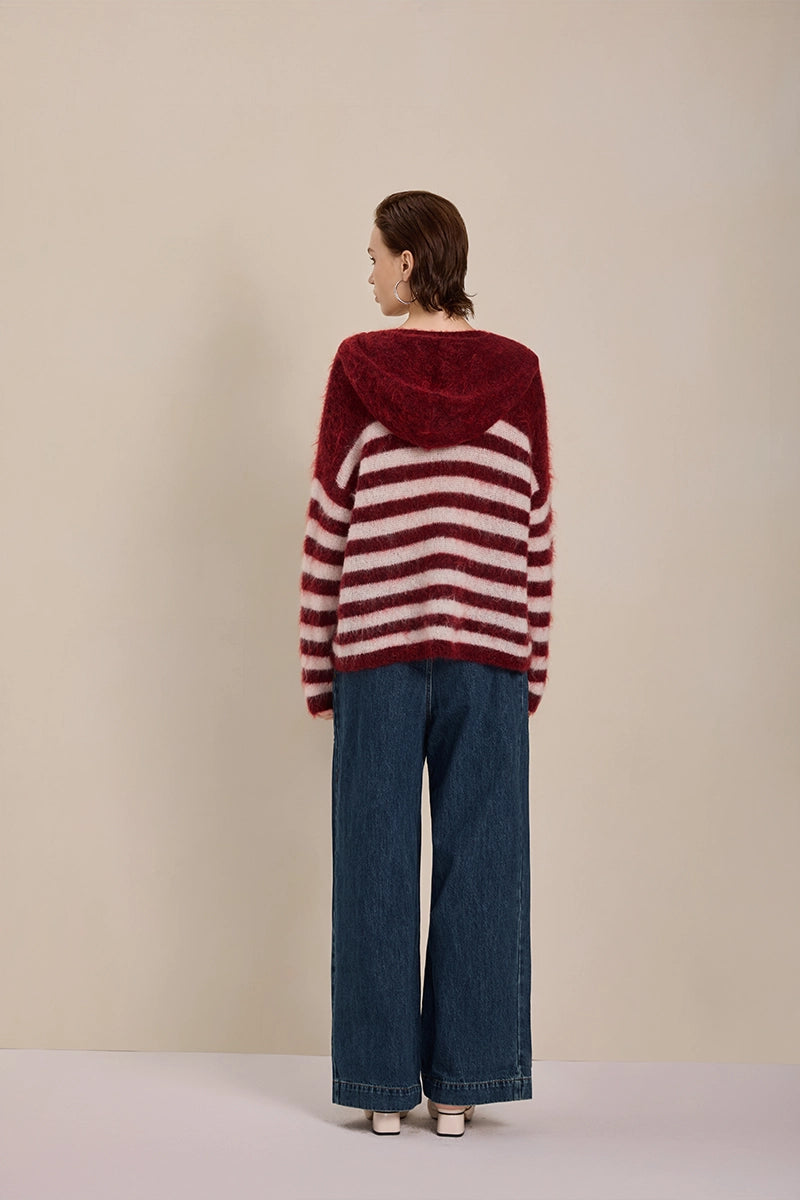 Back view of Solelegia Multi-Way Knit Sweater