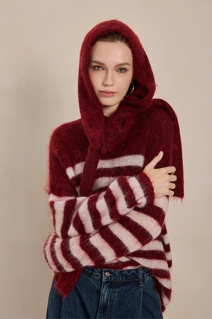 Close-up of knit texture on Solelegia Multi-Way Sweater